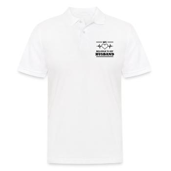 My heart belongs to my husband - Men's Polo Shirt - white - Front - Kai (181cm)