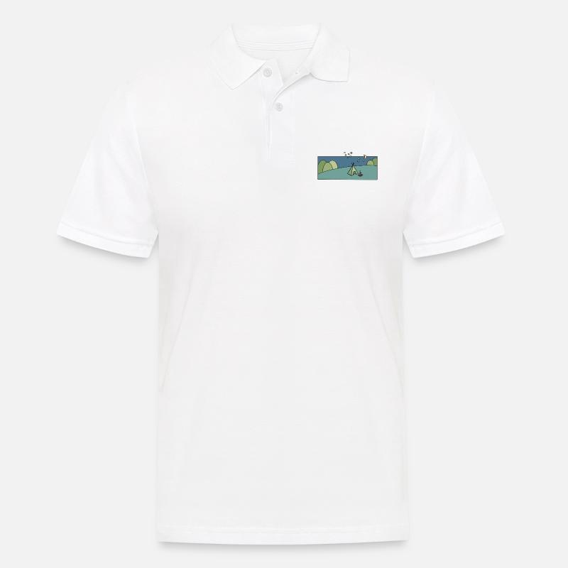 Sternbild Löwe - Männer Poloshirt - Weiß