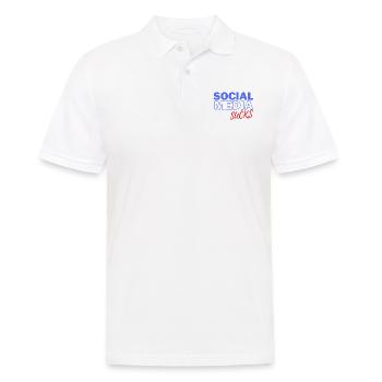 Social Media Sucks - Men's Polo Shirt - white - Front - Kai (181cm)
