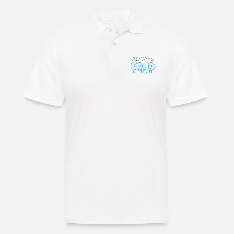 COLD !!! - Männer Poloshirt - Weiß
