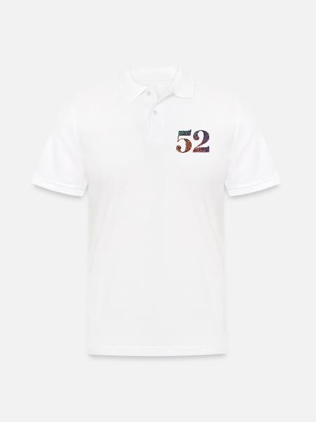 52nd Birthday Leopard - Men's Polo Shirt - white