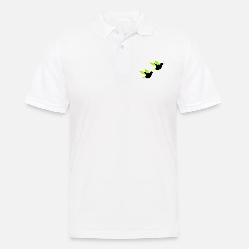 kolibri 02 - Männer Poloshirt - Weiß