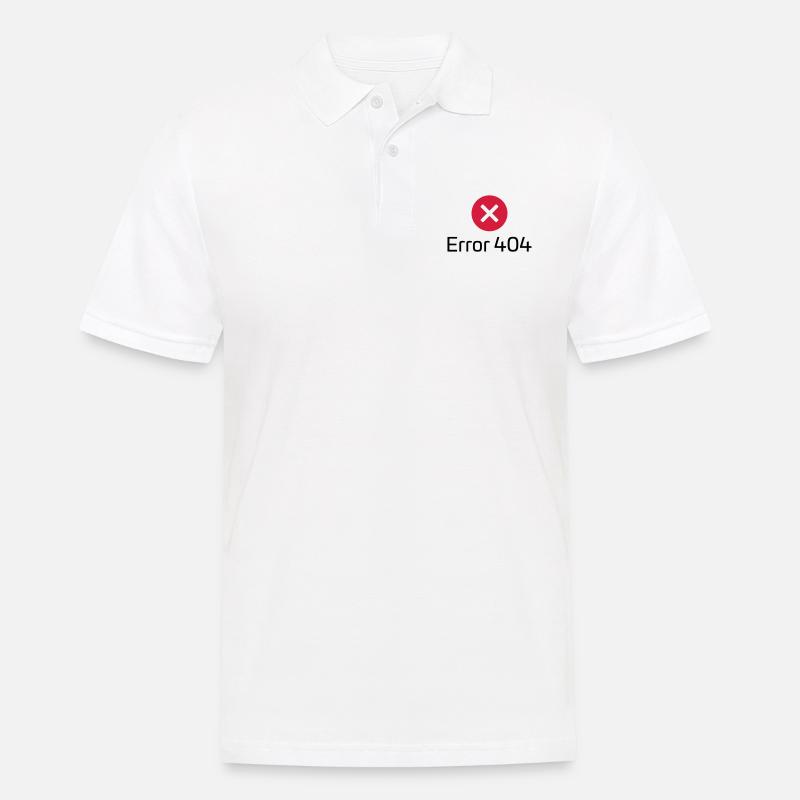Error 404 - Männer Poloshirt - Weiß