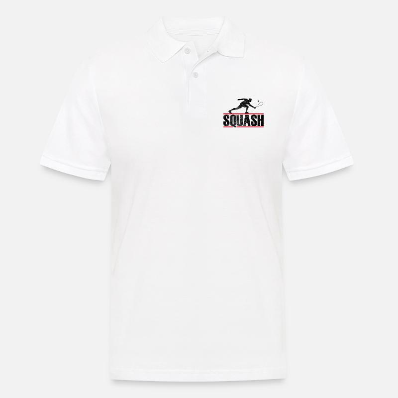 Squash Player Squash Shirt - Männer Poloshirt - Weiß