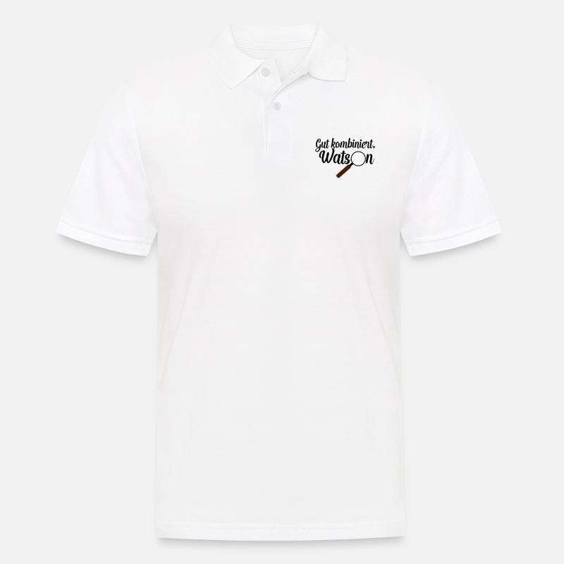 gut kombiniert watson - Männer Poloshirt - Weiß