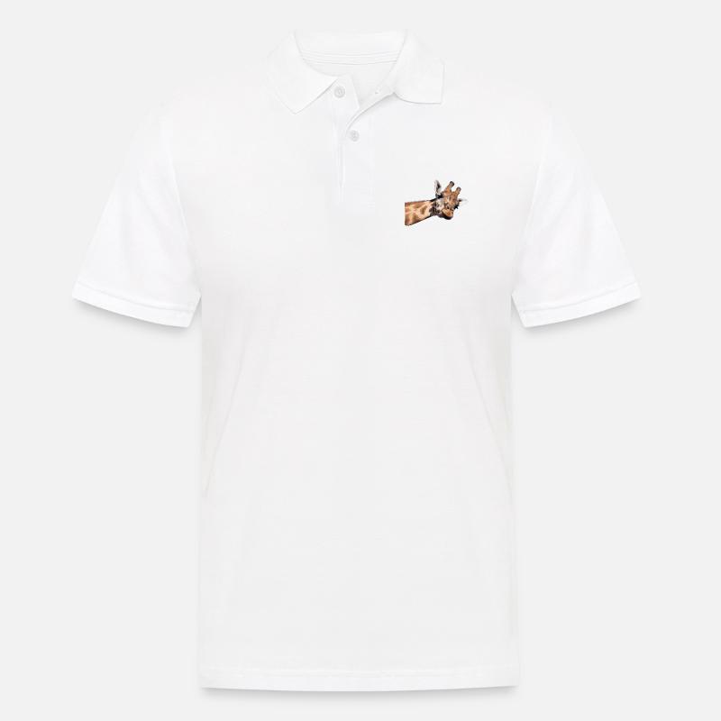Giraffe - Männer Poloshirt - Weiß