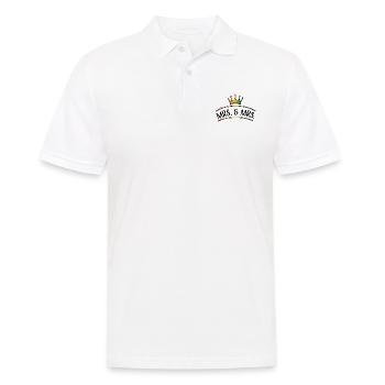 Couronne arc-en-ciel MRS et MRS mariage lesbien - Polo Homme - blanc - Devant - Kai (181cm)