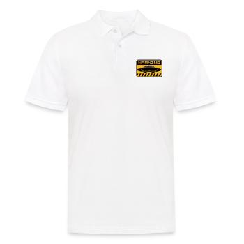 Warning Schild fliegende UFOs - Männer Poloshirt - Weiß - Vorne - Kai (181cm)