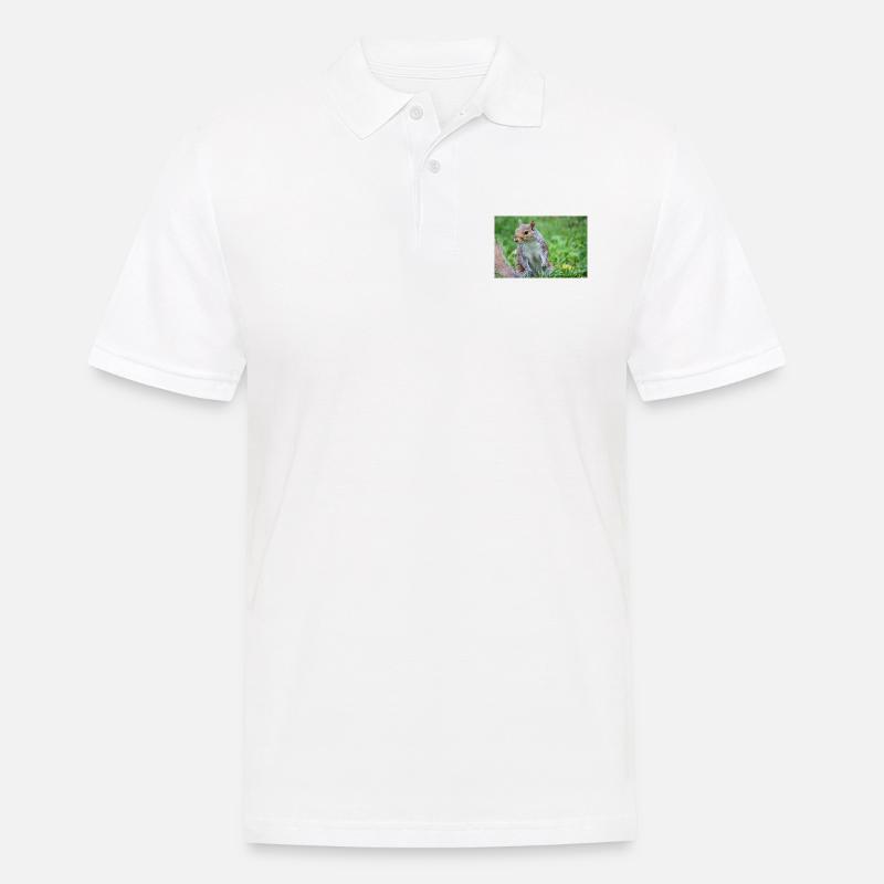 Grey squirrel Grauhörnchen Sciurus carolinensis - Men's Polo Shirt - white