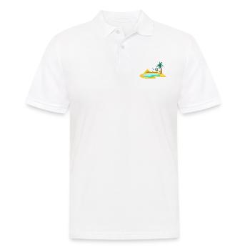 Hase in der Wüste - Männer Poloshirt - Weiß - Vorne - Kai (181cm)