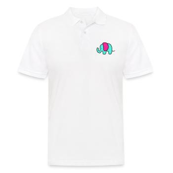 baby elefant - Männer Poloshirt - Weiß - Vorne - Kai (181cm)