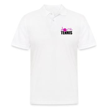 tennis love - Männer Poloshirt - Weiß - Vorne - Kai (181cm)