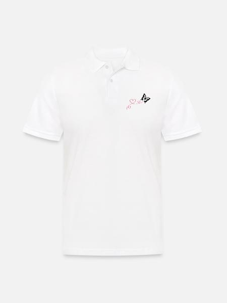 Butterfly Love - Men's Polo Shirt - white