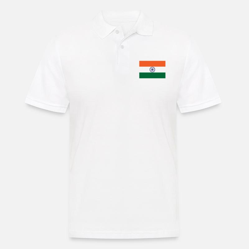 Indien - Männer Poloshirt - Weiß