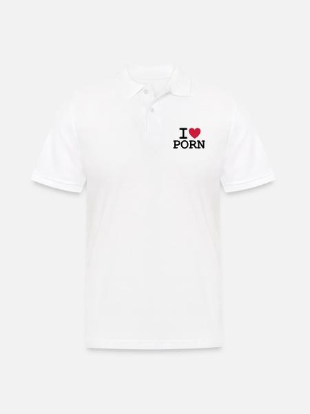 I Love Porn - Men's Polo Shirt - white