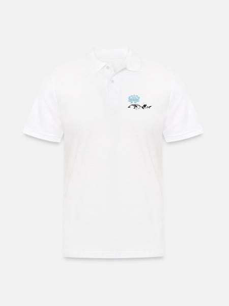 blume - Männer Poloshirt - Weiß