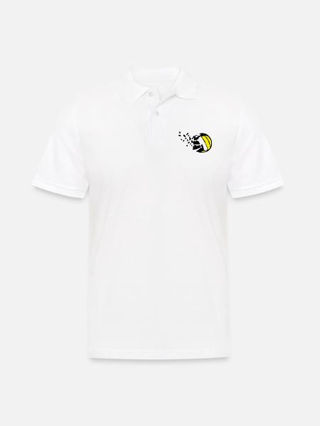 explosion volleyball destructurer destructi - Men's Polo Shirt - white