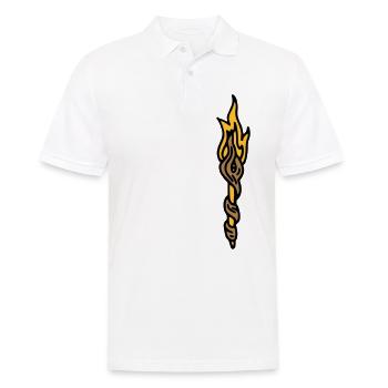 Zauberstab Fackel Zauberer Magie Magier - Männer Poloshirt - Weiß - Vorne - Kai (181cm)