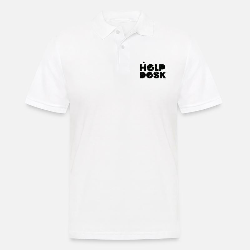 Helpdesk IT-Support-Geek Computer-Computer-Geek - Männer Poloshirt - Weiß