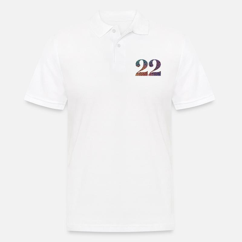 22. Geburtstag Leopard - Männer Poloshirt - Weiß