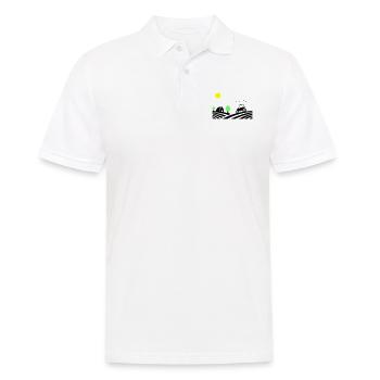 Ferme de tracteurs - Polo Homme - blanc - Devant - Kai (181cm)