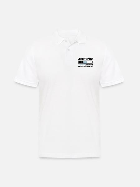 lustiger spruch - Männer Poloshirt - Weiß