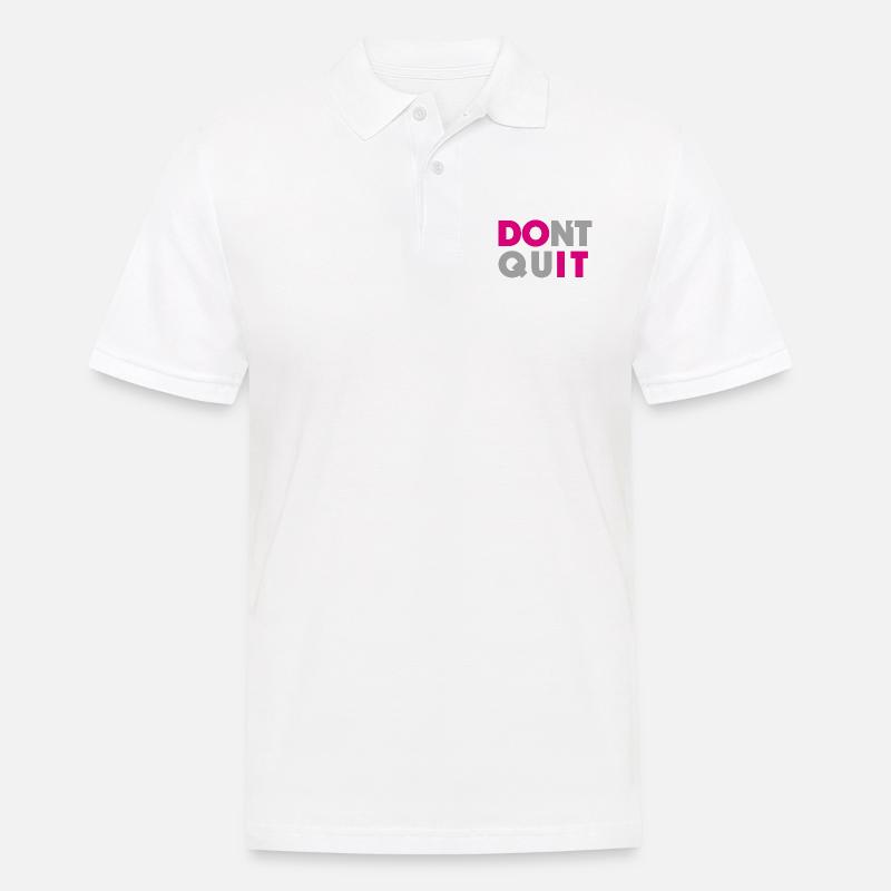 dont quit do it - Männer Poloshirt - Weiß