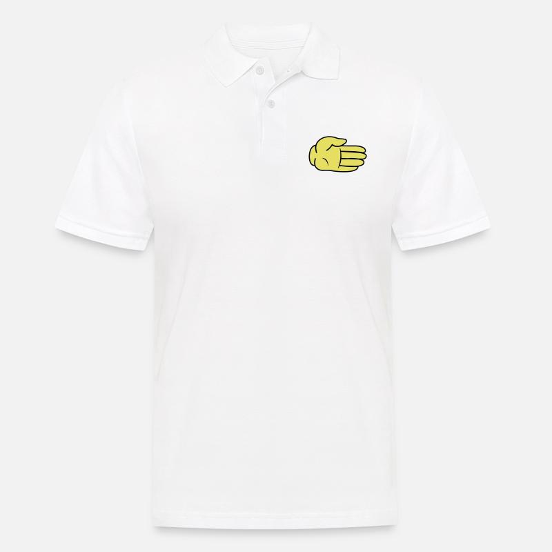 Hand Comic - Männer Poloshirt - Weiß