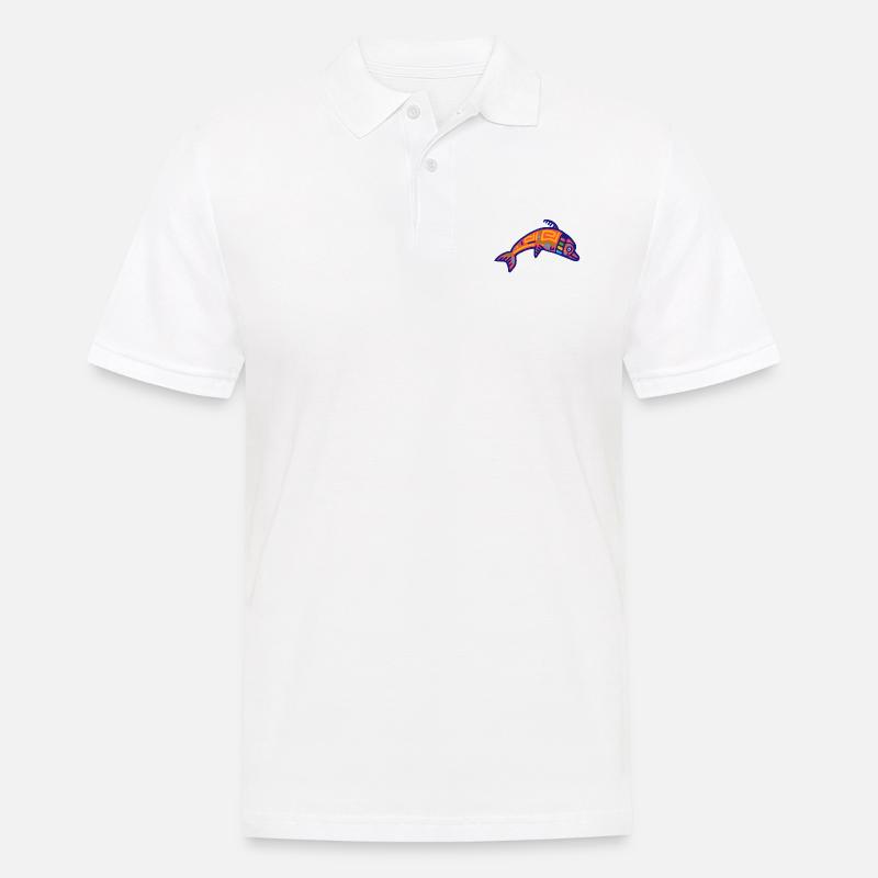 Kultur der Inkas, Delfin - Männer Poloshirt - Weiß