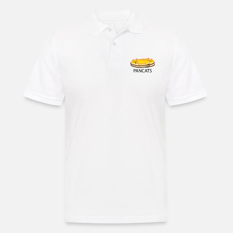 Eierkuchen Katzen - Männer Poloshirt - Weiß