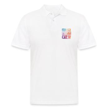 Greece Party Crew - Men's Polo Shirt - white - Front - Kai (181cm)