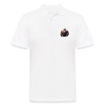 Eagle Muscles Bête de musculation - Polo Homme - blanc - Devant - Kai (181cm)