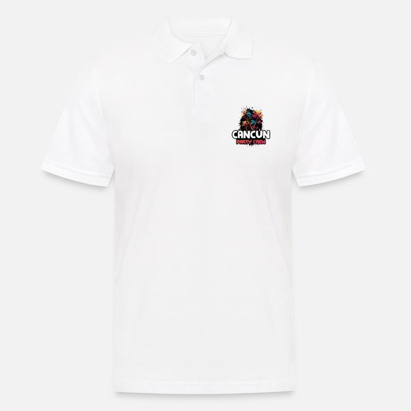Cancun Party Crew - Männer Poloshirt - Weiß