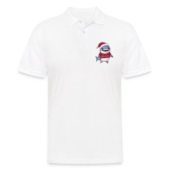 Hai Weihnachten Comic - Männer Poloshirt - Weiß - Vorne - Kai (181cm)