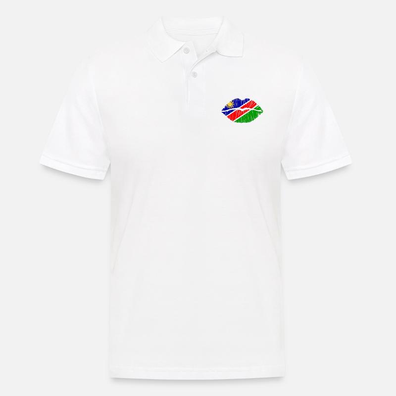 Kuss Namibia - Männer Poloshirt - Weiß