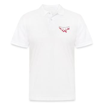 coeur amour amoureux clip saint valentin fête des mères - Polo Homme - blanc - Devant - Kai (181cm)