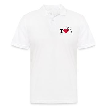 I love Pole vault - Men's Polo Shirt - white - Front - Kai (181cm)