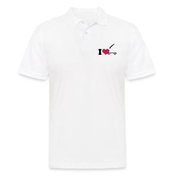 Trampolin - Männer Poloshirt - Weiß - Vorne - Kai (181cm)