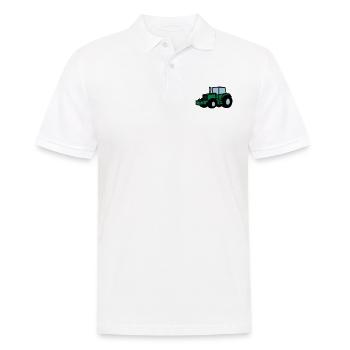 Traktor - Männer Poloshirt - Weiß - Vorne - Kai (181cm)