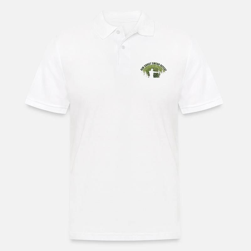 Spaß Bogenschießen Bogenschießen Bogenschießen Jagdpfeil - Männer Poloshirt - Weiß