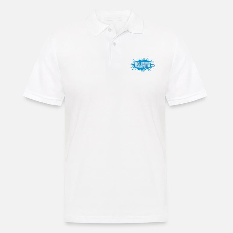 not fix your computer - Männer Poloshirt - Weiß