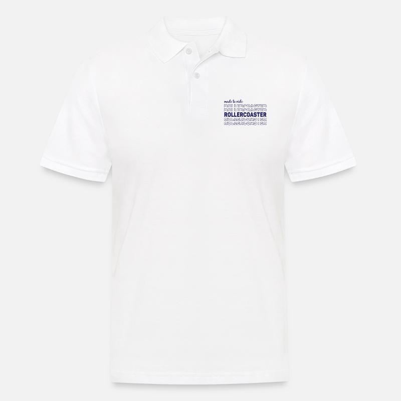 Made to ride rollercoaster - Männer Poloshirt - Weiß