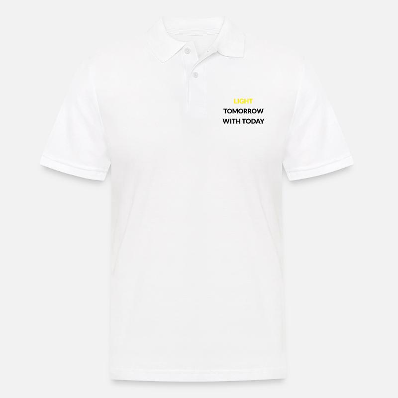 Light Tomorrow with Today - Männer Poloshirt - Weiß