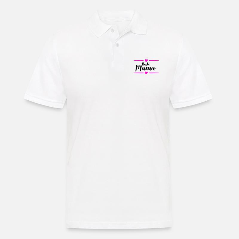 beste mama - Männer Poloshirt - Weiß