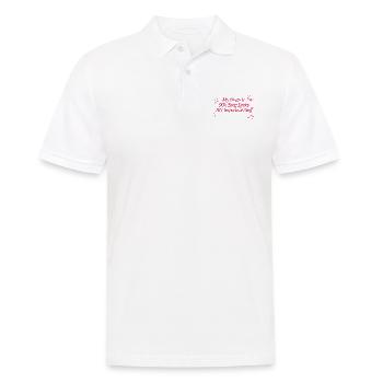 My Brain Is 90% Song Lyrics 10% Important Stuff Fu - Men's Polo Shirt - white - Front - Kai (181cm)