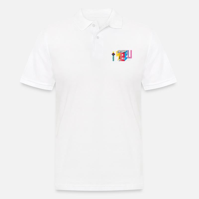 I U SEE - Männer Poloshirt - Weiß