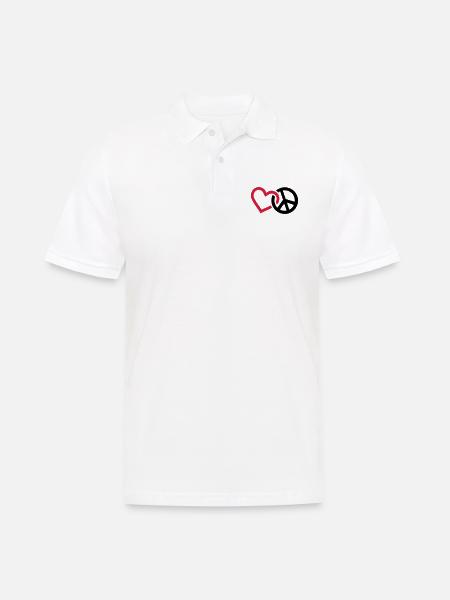 Peace - Polo Homme - blanc