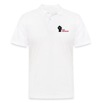 Fight Capitalism - Männer Poloshirt - Weiß - Vorne - Kai (181cm)
