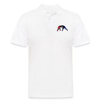 Ringen Zeichnung Sport Kampf Wrestler Wrestling - Männer Poloshirt - Weiß - Vorne - Kai (181cm)