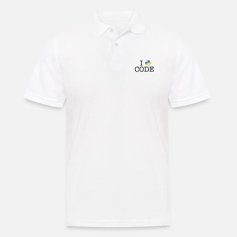 I love code - Python - Polo Homme - blanc